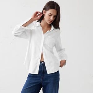 Banana Republic Factory Classic Linen Blend Shirt, Color: White, Size: XL, NWT